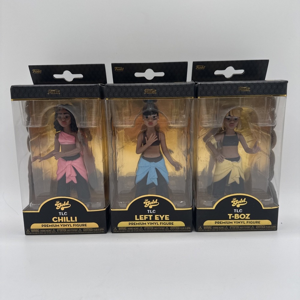 Funko Gold TLC 5" Vinyl Figure Complete Set Chilli Left Eye T-Boz Vaulted